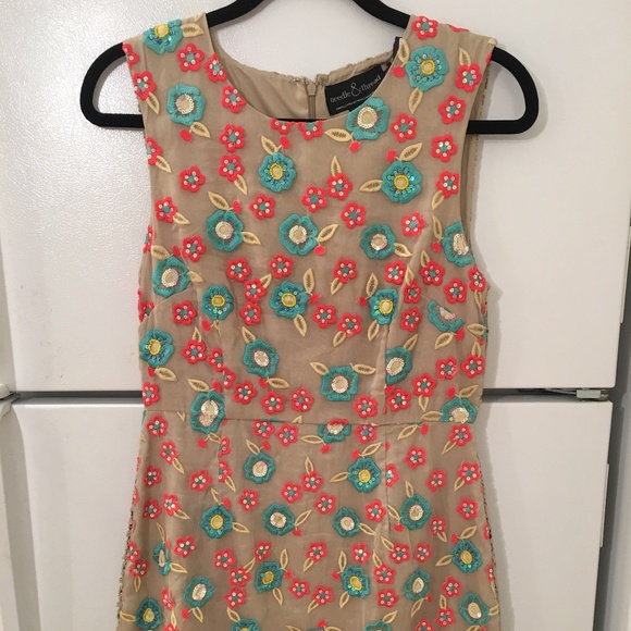 Needle & Thread Floral Applique Silk Dress Size 8 never used - Picture 5 of 8